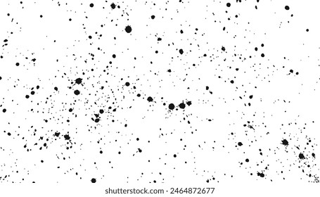 Black ink splashes grain grunge texture background
