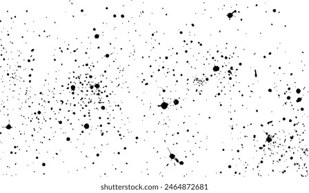 Black ink splashes grain grunge texture background