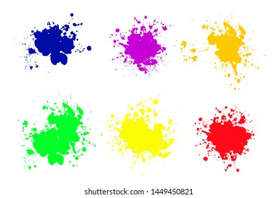 Black ink splashes. Grunge splatters. Abstract background. Grunge text banners