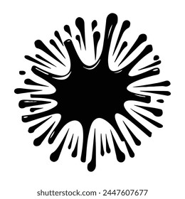 Black ink splashes isolated on a white background. text space black splash background