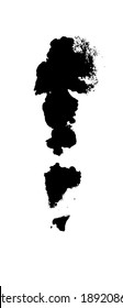 Black ink splashes on white background. Vector illustration.