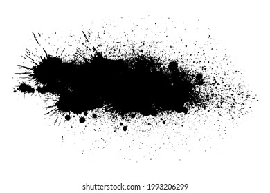  ilustración vectorial de las salpicaduras de tinta negra