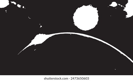 black ink splashes vector illustration