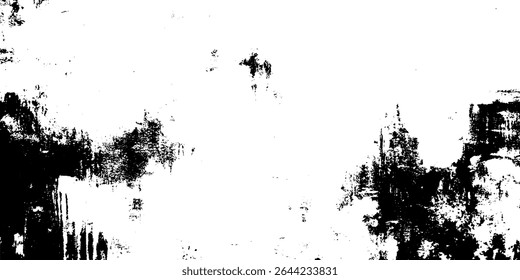 Tinta preta Splat Grunge Texture em branco