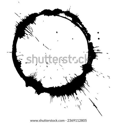 black ink splat ink vector