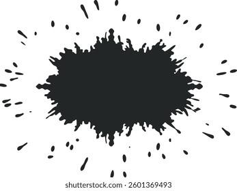 Black Ink Splatter – Abstract Grunge Ink Blot and Paint Splash Vector Illustration for Artistic and Creative Designs

