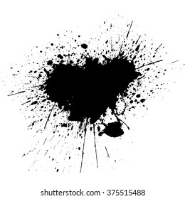 Black Ink Splatter Background. Illustration Vector Design