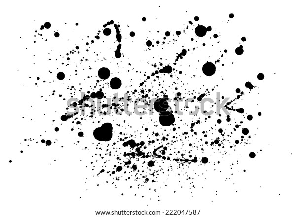 Black Ink Splatter Background Isolated On Stock Vector (Royalty Free ...