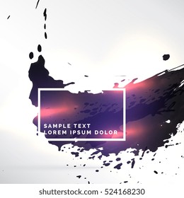 black ink splatter background with light effect