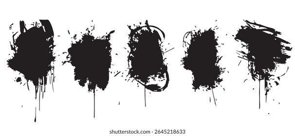 Textura de fondo de salpicadura de tinta negra.