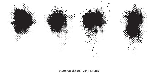 Black Ink Splatter Background Textures.