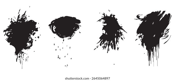 Black Ink Splatter Backgrounds HighResolution Textures.