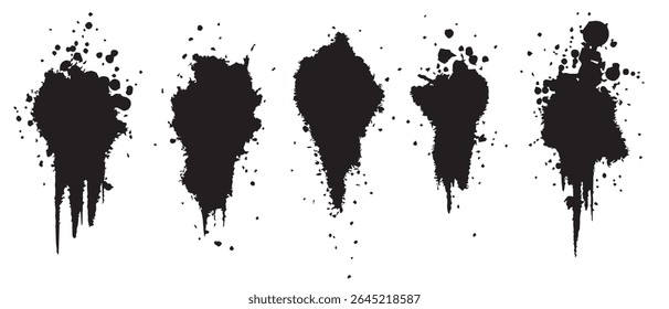 Black Ink Splatter Backgrounds HighResolution Textures for Design.