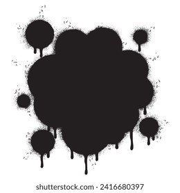 Black Ink Splatter isolated with a white background.