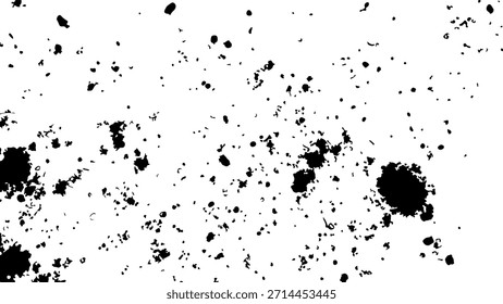 Salpicadura de tinta negra sobre fondo blanco
