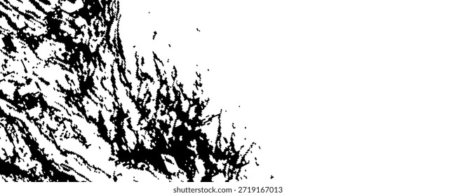 Salpicadura de tinta negra sobre blanco abstracto gris y blanco Salpicadura de pintura oscura Explosión de polvo negro grunge.
