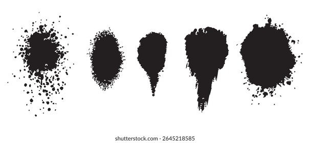 Imágenes de fondo de grunge de alta resolución de textura de salpicadura de tinta negra.