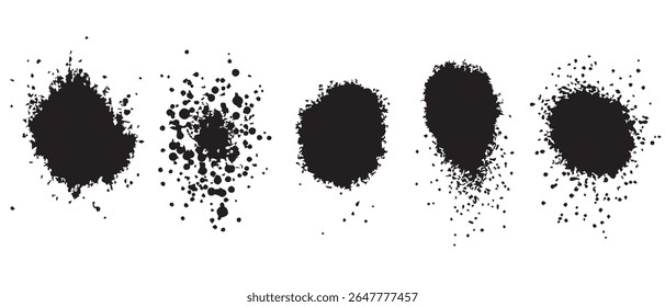 Fondo de texturas de salpicaduras de tinta negra