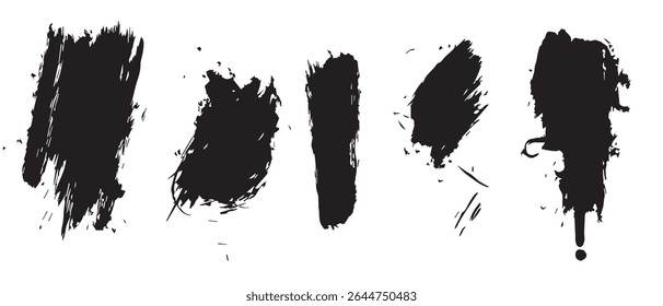 Texturas de salpicaduras de tinta negra Fondos de alta resolución.