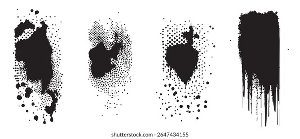 Imágenes de fondo de alta resolución de texturas de salpicaduras de tinta negra.
