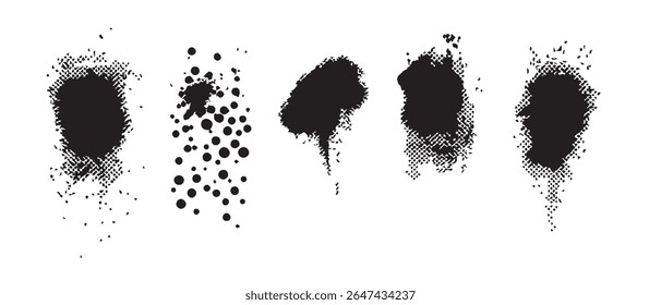 Texturas de salpicaduras de tinta negra Fondos de alta resolución.