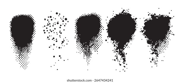 Imágenes de alta resolución de texturas de salpicaduras de tinta negra.