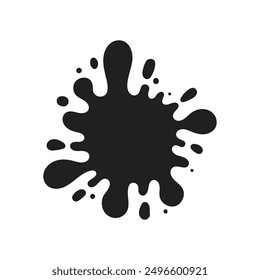 Black ink splatter vector illustration, perfect for use in graphic design, as a decorative element, or for adding a dynamic touch to digital artwork