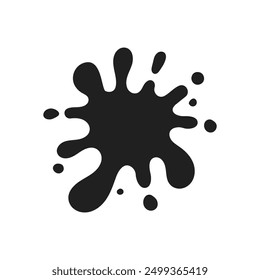 Black ink splatter vector illustration, perfect for use in graphic design, as a decorative element, or for adding a dynamic touch to digital artwork