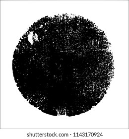 Black ink spot isolated on white background