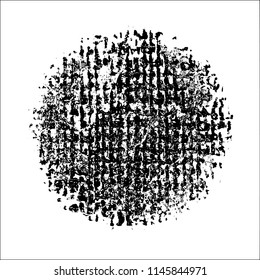 Black ink spot isolated on white background