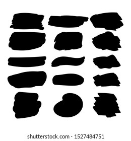 Black ink spots set on white background.
