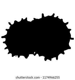 Black ink spots set, texture of paint spots