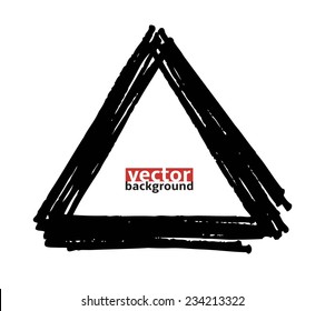 Black Ink square shape frame , hand-drawn vector illustration