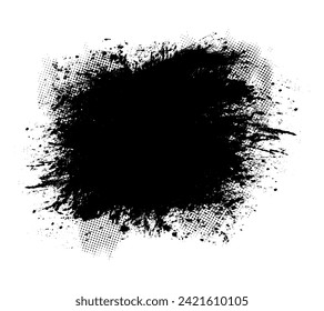 black ink stains on white background vector, black ink splatter on white background, grunge brush strokes vector illustration, a black and white drawing of a paint splatter