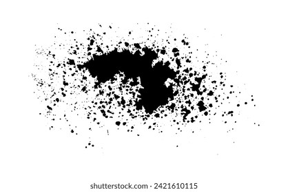 black ink stains on white background vector, black ink splatter on white background, grunge brush strokes vector illustration, a black and white drawing of a paint splatter