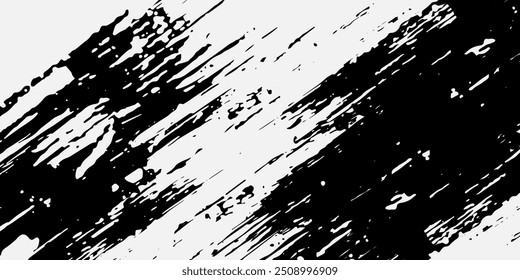 Plantillas de tinta negra. Pincel, salpicaduras, spray, salpicaduras de tinta y marcas de pintura. Caja gráfica artística, manchas negras, trazos de pincel grunge y marcos grunge para texto