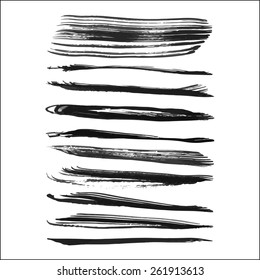 Black ink strokes set 1-4