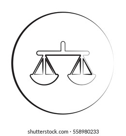 Black ink style Balance icon with circle