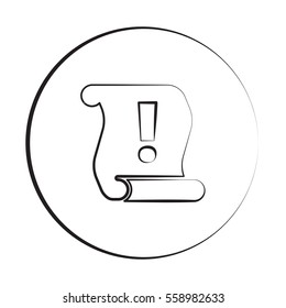 Black ink style Important Information icon with circle