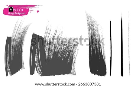 Black ink style of splashes, grunge paint Brush strokes element, black ink brush points,Dirty artistic grunge, eps8