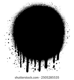 Estilo de tinta negra en spray, manchas y manchas de pintura en spray y textura. Formas grunge y siluetas sucias para tus diseños.