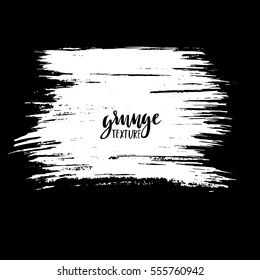 Black ink vector brush stroke isolated. Vector illustration. Grunge texture