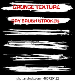 Black ink vector brush strokes. Vector illustration. Grunge texture