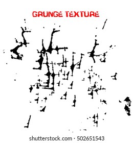 Black ink vector brush strokes. Vector illustration. Grunge texture.