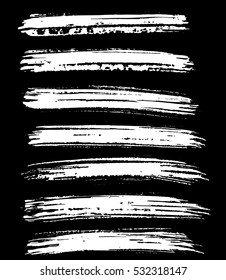 Black ink vector brush strokes. Vector illustration. Grunge texture