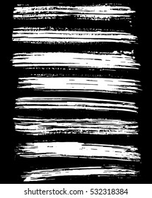 Black ink vector brush strokes. Vector illustration. Grunge texture