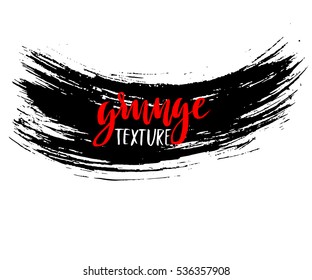 Black ink vector brush strokes isolated on white background. Vector illustration. Grunge texture.