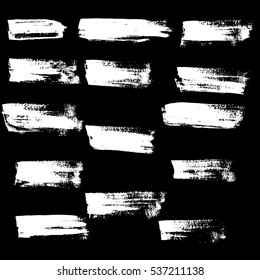 Black ink vector brush strokes. Vector illustration. Grunge texture.