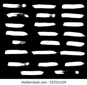 Black ink vector brush strokes. Vector illustration. Grunge texture.