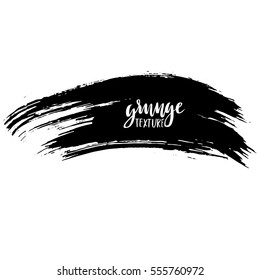 Black ink vector brush strokes isolated on white background. Vector illustration. Grunge texture